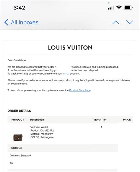 i haven't received my confirmation email from louis vuitton|Louis Vuitton order status.